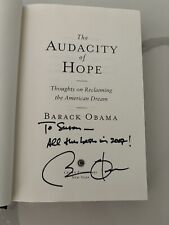 Barack Obama Signed And Rarely Inscribed 1st Edition ‘The Audacity Of Hope’ HC picture