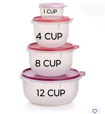 FOR CONSSNE Tupperware Classic Mixing Bowls 4pc Set Flat Bottoms A Touch of Pink picture