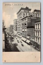 St Louis MO-Missouri, Broadway, Post Dispatch, Antique Vintage c1905 Postcard picture