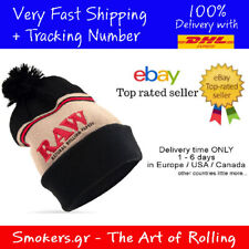 1x ORIGINAL - OFFICIAL RAW Knit Winter Beanie Hat Brown - Cones Rolling Papers picture