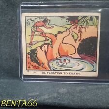 1930's Tarzan And The Crystal Vault Of Isis 🔥 Card # 30 Floating To Death - A picture
