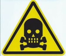 4.5inx4in Poison Danger Warning Sign Decal Sticker Business Sign picture