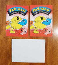 Pac-Man Vintage 1982 Party Invitation Cards Lot of 2 UNUSED Reed picture
