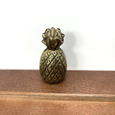 Vintage Miniature Solid Brass Gold Tone Pineapple 2