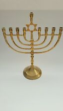  Brass Menorah 9 Arm   11 Inches tall picture