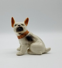 Vintage French Bulldog Figurine Ceramic Brown And White picture