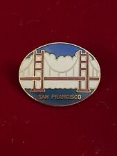 San Francisco Golden Gate Bridge CA Oval Cloisonné Hinge Tie Lapel Pin 1