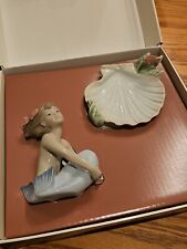 RARE NEW NAO By LLADRO Treasures From The Sea Mermaid & Shell Set 1459/1460 A357 picture