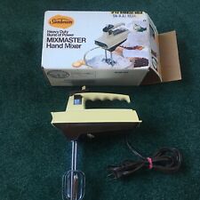 Vintage Sunbeam MixMaster Harvest Gold 5 Speed Heavy Duty Handheld Mixer, works picture
