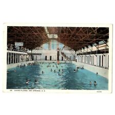Evans Plunge Hot Springs South Dakota Postcard Long View Swimming Pool Linen picture