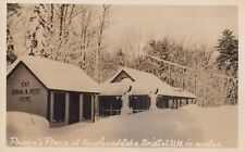 1924-1949 RPPC of Prince's Place at Newfound Lake Bristol, NH winter view picture