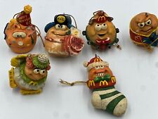 6 RARE Vintage 1996 McMemories A Merry McNugget Christmas Ornament Set picture
