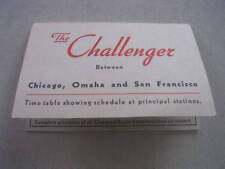 The Challenger Between Chicago Omaha and San Francisco Pocket Time Table 5-10-39 picture