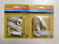 2 New Fused 3' Foot C7 Replacement Blow Mold Christmas Outdoor Light Cord/Socket picture