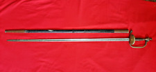 ANTIQUE ORIGINAL M-1816 PRUSSIA GERMAN INFANTRY OFFICER SWORD & LEATHER SCABBARD picture