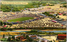 Rodeo Fairgrounds Pendleton Oregon Old Linen Postcard  picture