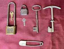 Lot Of Antique Vintage Skeleton Keys And Locks picture