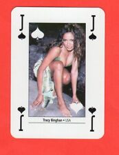 Traci Bingham Pin Up Playing Card For Men Rockford Blurock Nrmnt-mt ITALY HTF picture