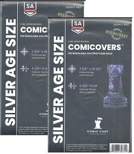 Comic Care Resealable Silver Comic Bags Polypropylene 200 Ct. 7-1/8