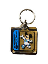 MICKEY MOUSE  Disney *Vintage Keychain, WDW EPCOT WORLD 1980s Astronaut Rainbow picture