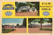Frances' Hotel & Auto Court Atlanta Georgia GA Linen c1940 Postcard picture