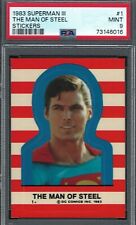 1983 SUPERMAN III #1 THE MAN OF STEEL STICKERS PSA 9 MINT  picture