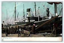 c1910's Shipping Cotton New Orleans Louisiana LA Tuck's Posted Antique Postcard picture
