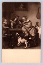 RPPC FAMILY PLAYING MUSIC JAN STEEN THE DANCING LESSON POSTCARD EV picture