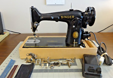 Heavy Duty SINGER 201-2 Gear Drive Sewing Machine - DENIM LEATHER - Serviced picture