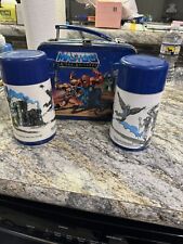Vintage 1983 He-Man and The Master of the Universe Lunchbox With 2 Thermos picture