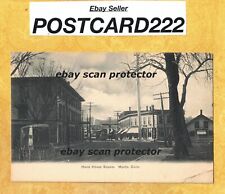 CT Mystic 1901-07 udb vintage postcard HOXSIE HOUSE SQUARE & TROLLEY CAR CONN picture