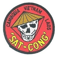 SAT CONG CAMBODIA VIETNAM LAOS WAR  RED MILITARY EMBROIDERED   PATCH picture