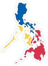 Philippines Pilipinas map flag sticker decal 3