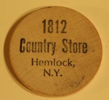 Vintage 1918 Country Store Wooden Nickel Hemlock New York picture