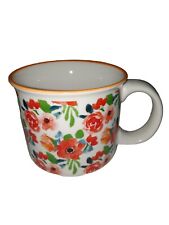 Orly Maison Orange Rim Multicolor Floral Coffee/ Tea Mug picture
