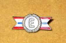 WW2 WWII Army Navy Production Award Enamel Pin E Coro Flag Wreath Vtg picture
