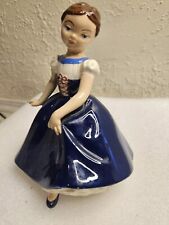 Vintage Holland Mold Southern Belle Hand Painted Figurine Corset Blue Dress picture