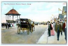 1921 The Boulevard Shades Horse Carriage Revere Beach Massachusetts MA Postcard picture