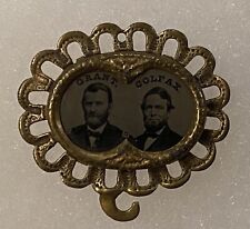 1868 Grant and Colfax Jugate Presidential Campaign Ferrotype HIGH GRADE picture