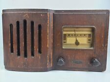 Vintage Antique Art Deco Air King Wooden Tube Radio 738427 (TESTED) picture