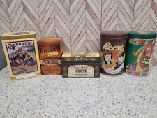 LOT Of 5 Vintage Candy Metal Tins Decorative picture