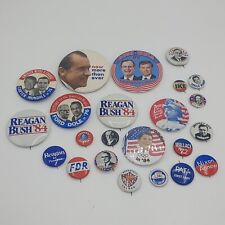 Lot of Political Campaign Buttons Pins Reagan Bush Nixon Carter 60s-90s picture