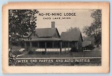 Cass Lake Minnesota MN Postcard No-Pe-Ming Lodge Week End Parties c1940 Vintage picture