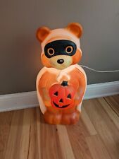 Vintage Empire Halloween Lighted Masked Pumpkin Bear Blow Mold picture