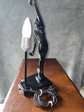 SARSAPARILLA LAMP GLASS MOON LADY #132 AFTER FRANKART NUDE NYMPH Art Deco VTG picture