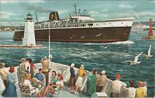 c1960s Ludington, Michigan - Chessie System -SS Badger - Ferry Postcard B3773.4 picture