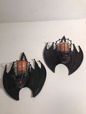 Dept 56 Halloween Bats Set of 2 Wall Mount Sconces W/ Votives 8