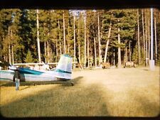 XXPV17 Vintage 35MM SLIDE Photo MAN NEXT TO PLANE PARKED NEXT TO WOODS picture
