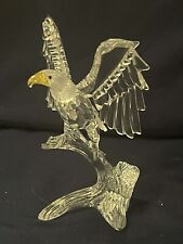 Vintage 1990s Swarovski Crystal Bald Eagle 5” figurine Mint In Box. picture