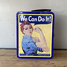 WE CAN DO IT Vintage Collectable Lunchbox Rosie the Riveter Metal 70-80’s Era picture